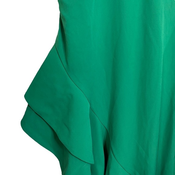 Lovers + Friends Evergreen Gown Draped Ruched Asymmetric Ruffled Medium - Picture 13 of 16